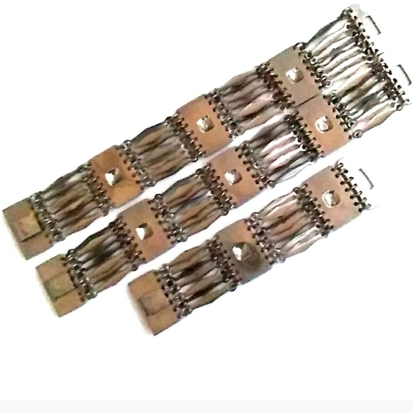 VINTAGE 3Pc Silver Convertible Necklace &/or Bracelet - Picture 4 of 8